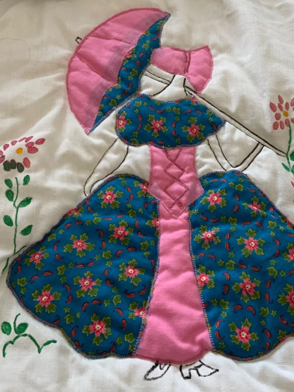 Vintage sun bonnet sue patchwork quilt